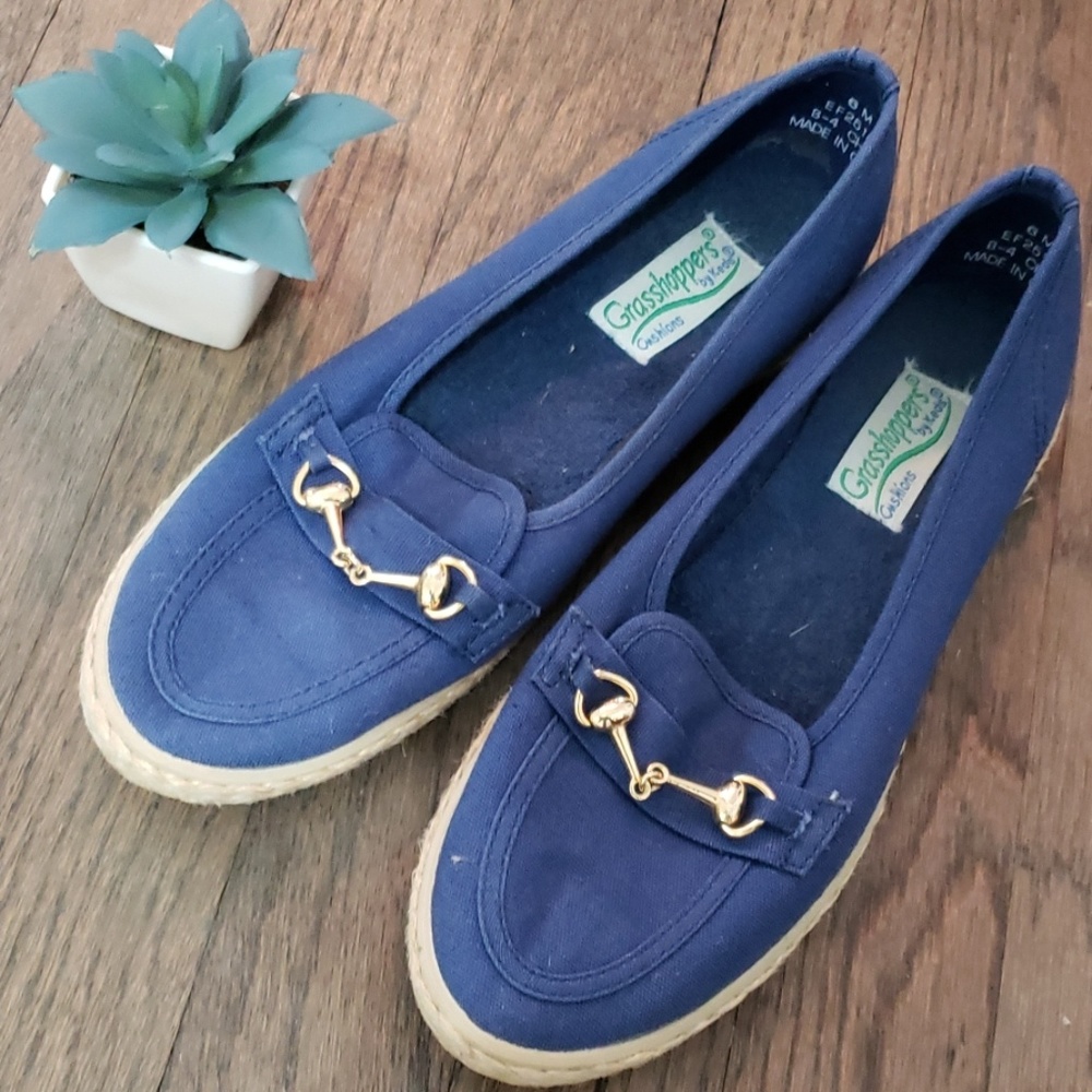 Grasshoppers by Keds Gold Accent canvas Slip Ons